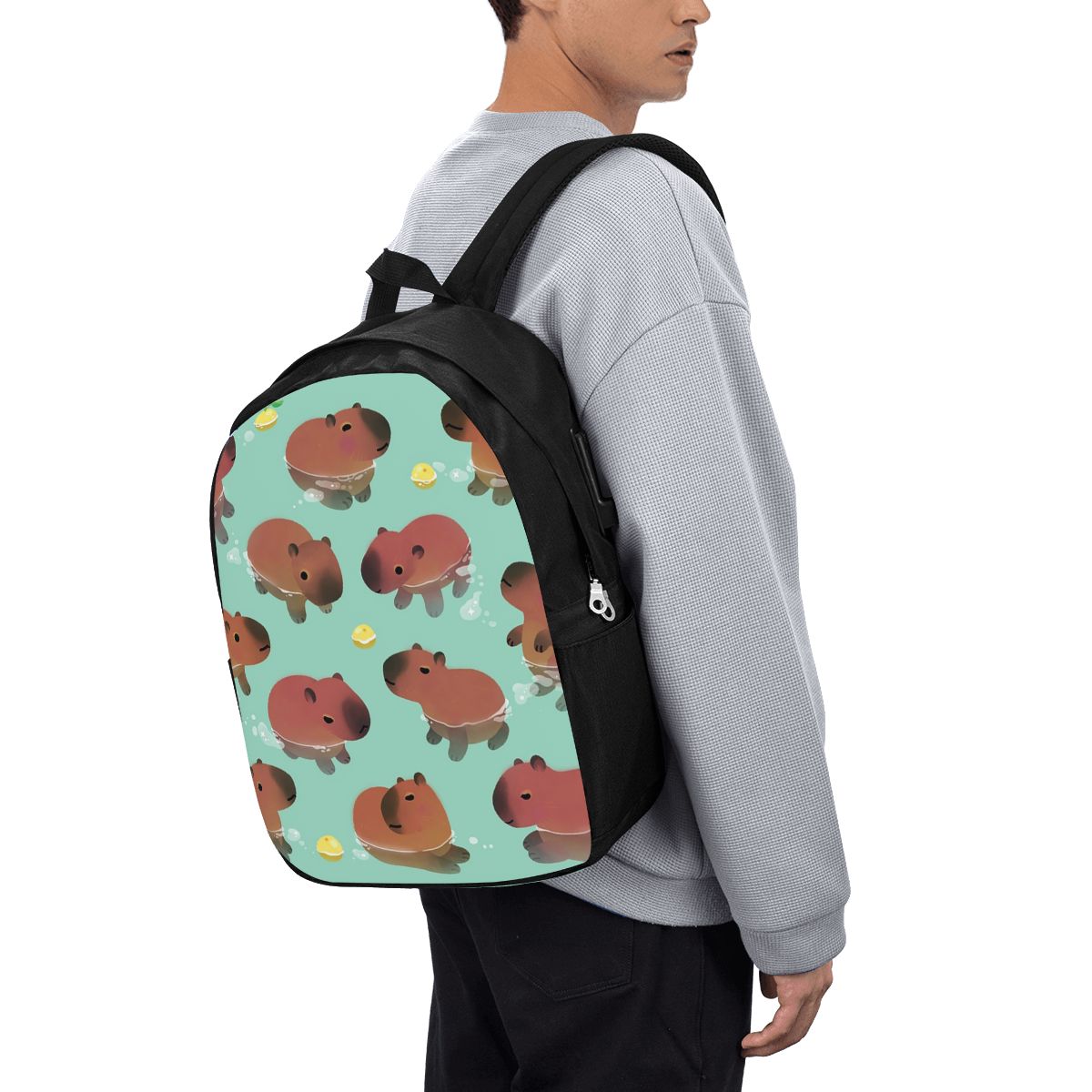 Capybara Animal Pattern Backpa - Laptop Bag 评论和价格