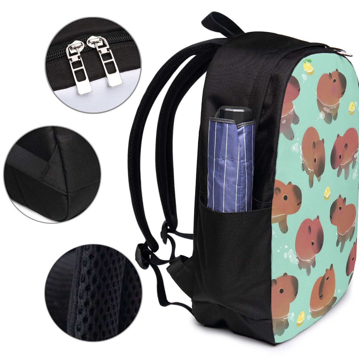 Capybara Animal Pattern Backpa - Laptop Bag 评论和价格