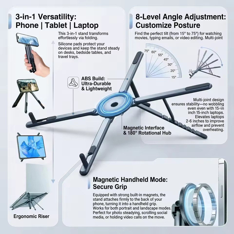 Portable Magnetic Phone Holder - Laptop Stand 评论和价格