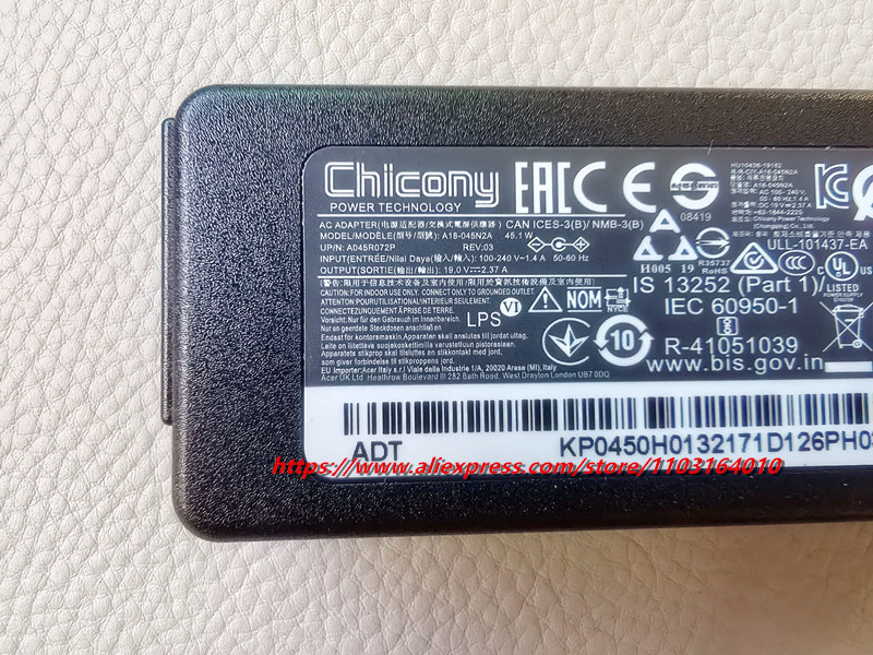 Original 19V 2.37A 45W Laptop  - Laptop Charger 评论和价格