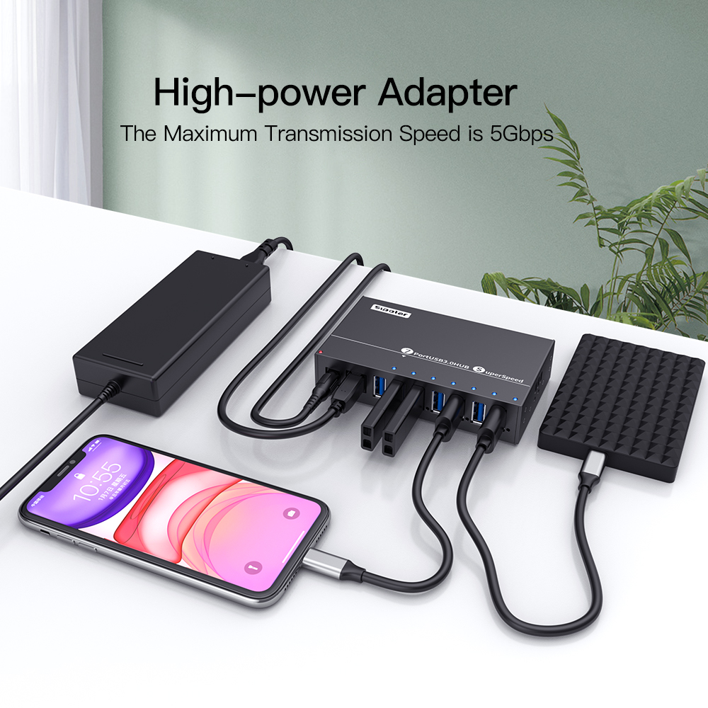 A173 7 Ports USB3.0 Metal Indu - Usb Hub 评论和价格